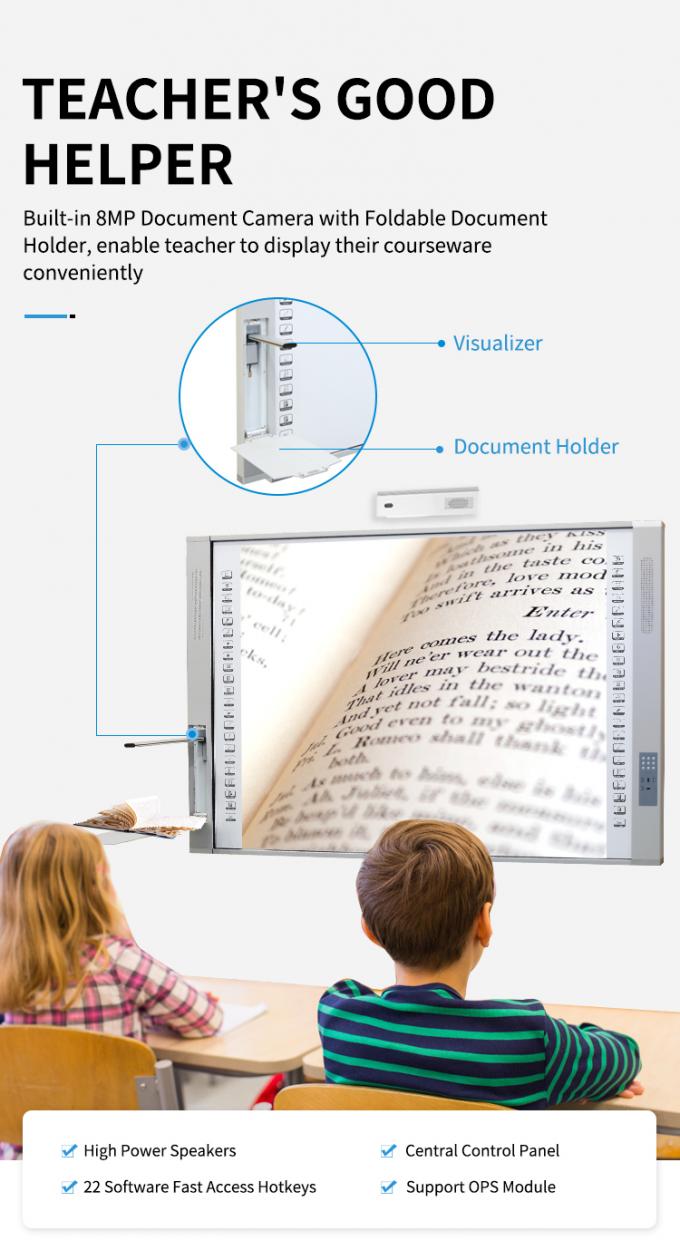 96 polegadas portátil interactive whiteboard smart whiteboard com projetor a laser 6