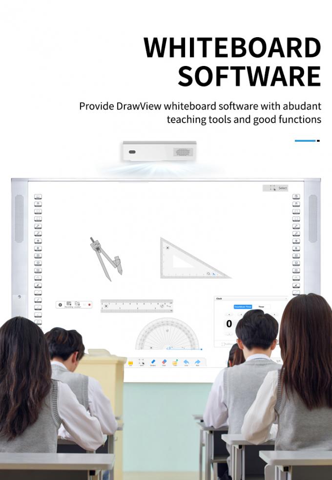 96 polegadas portátil interactive whiteboard smart whiteboard com projetor a laser 9