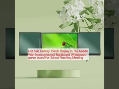 Venda Quente Fábrica Display de 75 polegadas No meio Com Tabuleiro Negro Interligado Tabuleiro Branco Tabuleiro Verde Para Reunião de Ensino Escolar