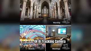 Câmera de rastreamento iBoard 4K PTZ AI para reuniões profissionais