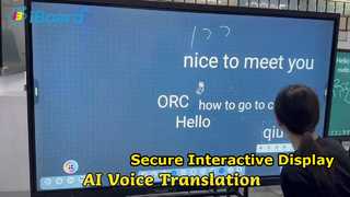 Tela de toque interativa segura para reuniões