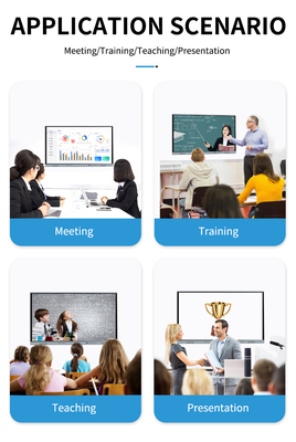 Quadro Interativo LED de 65 polegadas, Painel Plano Inteligente Android 20/40 Toques Infravermelho Cor Preta