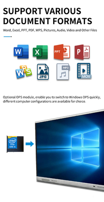 Painel de exibição interativo de tela sensível ao toque por atacado de fábrica com toque infravermelho e atualização remota pela rede de internet, quadro branco interativo, monitor de TV com tela sensível ao toque