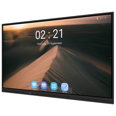 Android 13 IR Interativo Whiteboard Finger Touch 65 75 86 polegadas 4K Smart Panel Display com wifi RJ45 compartilhamento sem fio de pad / telefone / laptop para reuniões de escritório da escola