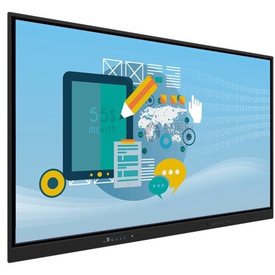 Monitor de tela sensível ao toque interativo de 86 polegadas Android 13 4+32G 50 pontos de toque Display de luz de fundo de quadro branco para escritório da escola