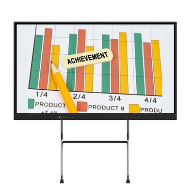 16.7M Confederação de cores de profundidade Painel interativo plano de 75' Tamanhos de tela interativos
