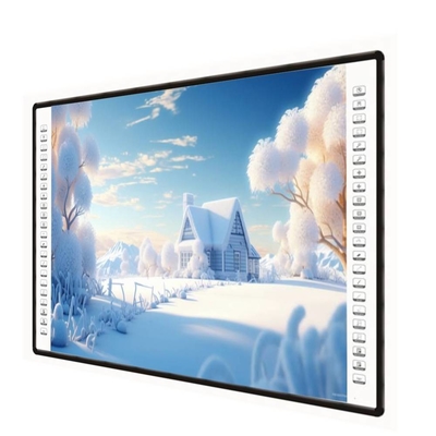 Quadro de Projeção Interativo 4K 82 85 102 polegadas Barra lateral 10 pontos de toque USB PC Caneta Dedo Tabuleiro Branco Para Escolas