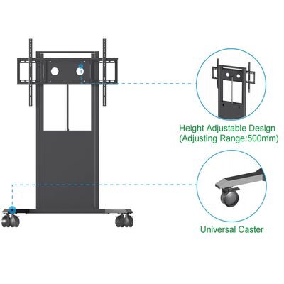 Suporte de chão para TV com quadro interativo para 65/75/86 polegadas