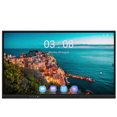 Tabela inteligente 4K Ultra HD interativa com alto-falante de montagem na parede Microfone de câmera integrado em um PC