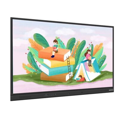 65 75 86 polegadas 4K Ultra HD Windows OS Smart Board Screen LCD montado na parede com suporte móvel