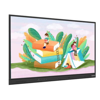 65 75 86 polegadas 4K Ultra HD Windows OS Smart Board Screen LCD montado na parede com suporte móvel
