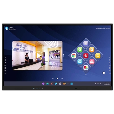LCD Smart board 110 polegadas Última exibição interativa Para sala de reuniões de classe grande Corporativo