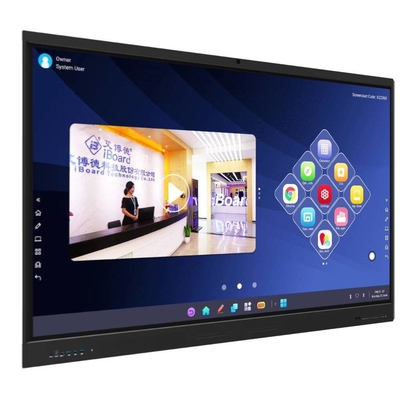 Tabela inteligente 4K Ultra HD interativa com alto-falante de montagem na parede Microfone de câmera integrado em um PC