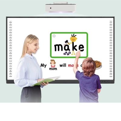 Android 12 Iboard Tabuleiro Interativo com 10/20 Pontos Multi-Touch Função Win PC Speaker Construído para Ensino Escolar