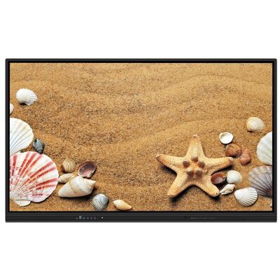 Painel Flat Interativo Multi-Touch Smart Board com resolução 4K e sistema duplo Android/Windows para educação e negócios