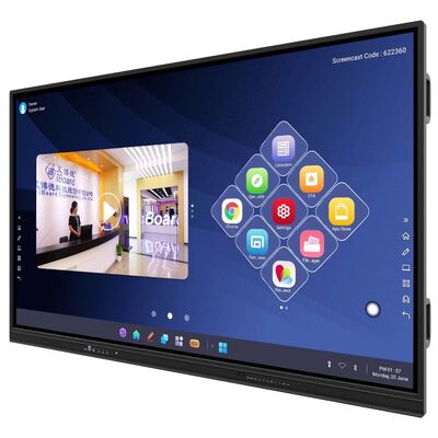 86 polegadas crianças touch screen interativo monitor Android 13 20 pontos tela compartilhar Wifi 6 BT 5 escrita à mão regonização