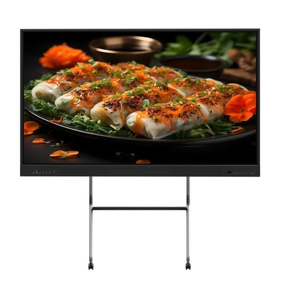 Iboard EDLA Google Certificado 65 polegadas 75 polegadas Smart 20 Touch Monitor TV com USB VGA TYPE-C para reuniões em salões de escola em casa