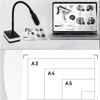 USB 2.0 Visualizer Document Camera Scanner tamanho A3 A4 A5
