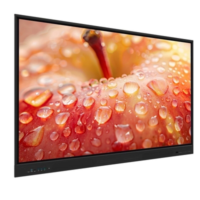 Monitores interativos de tela sensível ao toque 98 polegadas Smart TV com Android Windows OS Webcam Mic Internet para sala de reuniões ensino