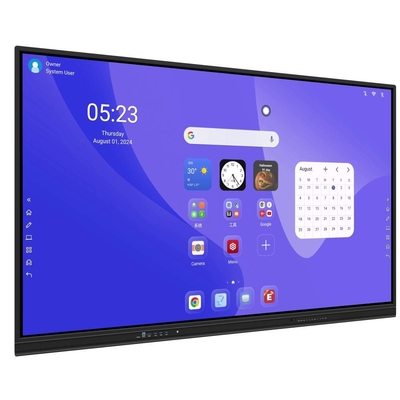 Painel Flat Interativo Android 14 8+128G 50 pontos de toque Whiteboard software de linguagem OEM para reunião educação escolar