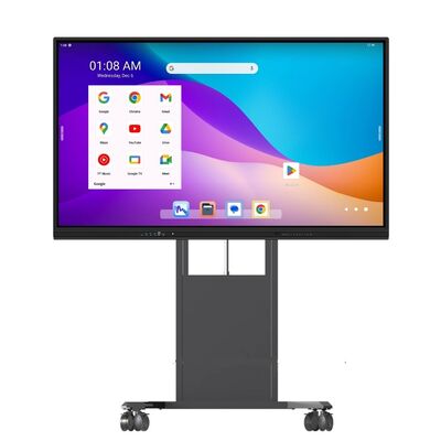 Eletrônico Altura ajustável Mobile Stand Piso Stand até 86 polegadas para TV / IFPD
