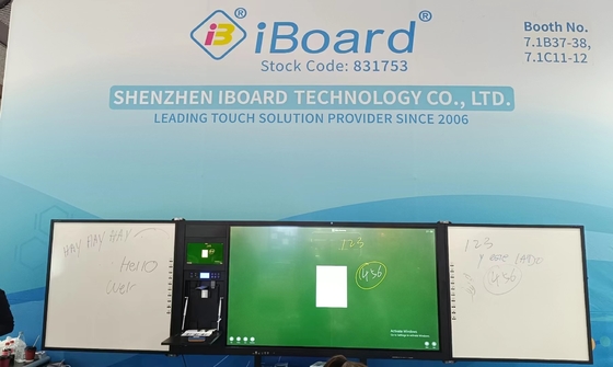 75 polegadas Bloqueável Recordable Interconectado Blackboard Recordable Portátil Smart Whiteboard Interativo Display de painel plano tudo em um