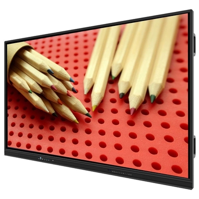 LCD Smart Board Android 14 4+32G Preço baixo 65 75 86 polegadas USB WIFI Vidro temperado Smart TV Monitor para escritório escolar