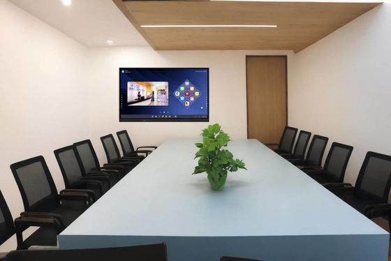 Display interativo de painel plano, tamanho: 55'/65'/75'/86', Quadro de alumínio ((Cobre de pintura ou superfície metálica), revestimento de aço, vidro temperado, transição digital para sala de aula e sala de reuniões