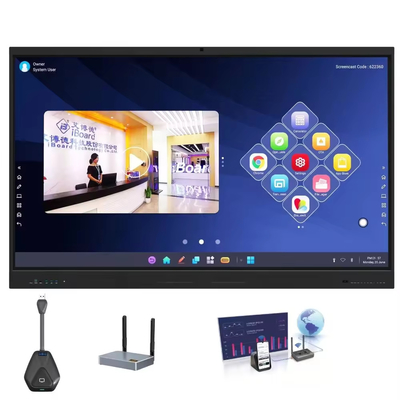 75 polegadas All In One Painel interativo plano Display interativo Smart Teaching Board Smart Touch Screen Board