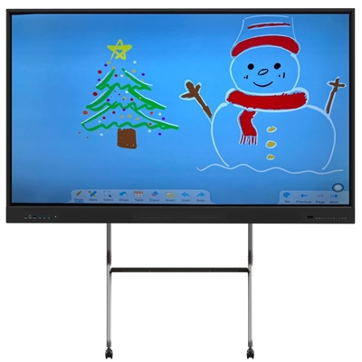 Último Android 14 LCD Smart Board 75" Interativo Painel Flat para Educação Local de Trabalho
