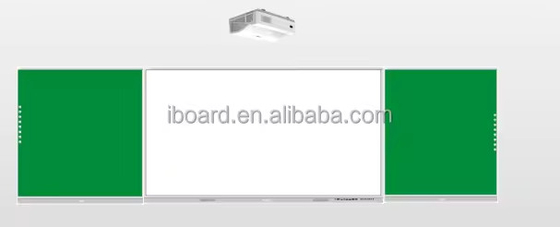 Venda Quente Fábrica Display de 75 polegadas No meio Com Tabuleiro Negro Interligado Tabuleiro Branco Tabuleiro Verde Para Reunião de Ensino Escolar