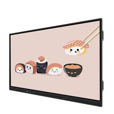 Método de toque Finger Pen Smart Board com alto-falantes embutidos LCD Smart Board 65 75 86 98 polegadas Software de ensino Screen Recorder Screenshot Compartilhamento sem fio para aula de treinamento escritório