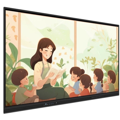 Método de toque Finger Pen Smart Board com alto-falantes embutidos LCD Smart Board 65 75 86 98 polegadas Software de ensino Screen Recorder Screenshot Compartilhamento sem fio para aula de treinamento escritório