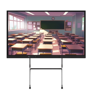 4K 65 75 86 98 110 polegadas Painel temperado anti-abrandamento Interativo Smart Whiteboard IR Monitor Super Slim Frame monitor de computador para evento de treinamento de reuniões escolares