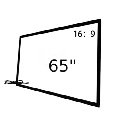 Quadro IR aberto 19 32 55 65 polegadas quadro de toque opcional com vidro temperado e cabo de conexão USB para aplicação de monitor de televisão de sinalização totem de quiosque
