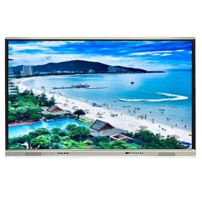 Versão mais recente Sistema Android Painel Interativo Flat Com Alto Contraste 1200:1 E Velocidade do Cursor 100 Dot/S 20 Ponto de Toque suportado com painel interactivo de compartilhamento de tela