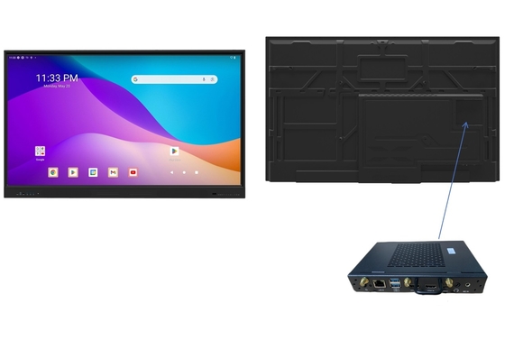 Suporte direto da fábrica OEM IBoard OPS Computador Mini PC Integrado Android 13 EDLA Para IR Interativo Whiteboard Smart Touch Screen
