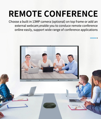Revolucione suas apresentações com A73*2 A53*2 CPU LCD Smart Board e 500cd/m2 de brilho