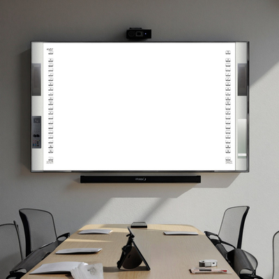 China Fábrica Direta All-In-One Interativo 20Ponto de Toque IR Cerâmica Infravermelha 96 polegadas Sistema Duplo Smart Boards Porta-vozes 16:10 Barra lateral Projector Boards Para escola universitária Com software de ensino