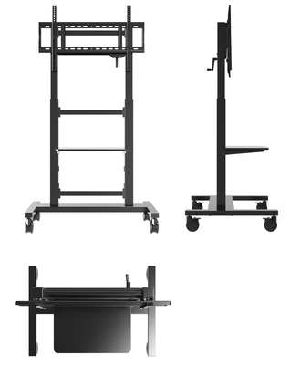 Manual Altura ajustável Mobile Stand para Smart Display 55 polegadas a 86 polegadas