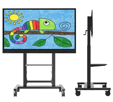 Manual Altura ajustável Mobile Stand para Smart Display 55 polegadas a 86 polegadas