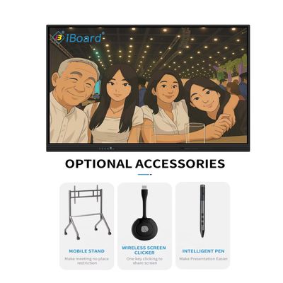 55 65 75 86 98 polegadas 4K LCD Interativo Painel de Toque Whiteboard Smart Screen Sala de aula Quadro Eletrônico Digital Smart Board para Ensino