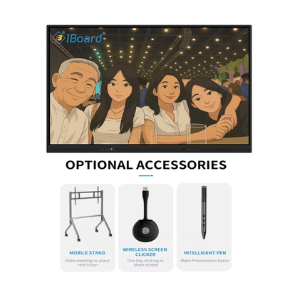 55 65 75 86 98 polegadas 4K LCD Interativo Painel de Toque Whiteboard Smart Screen Sala de aula Quadro Eletrônico Digital Smart Board para Ensino
