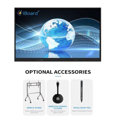 65 75 86 98 110 polegadas 4K LCD Interativo Smart Board Painel táctil Smart Screen para sala de aula Painel eletrônico Digital Smart Board para ensino