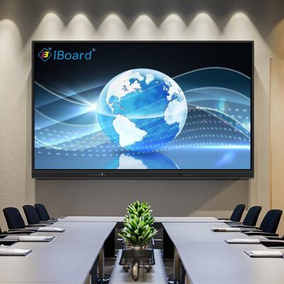Painel interativo de 65 polegadas para apresentação com Wifi Bluetooth Whiteboard Software Inbuilt para sala de reuniões de sala de aula Branco/Negro Cabinet Color