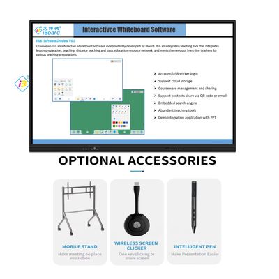 Largo Tamanho 98 polegadas 4K LCD Interativo Smart Board Painel táctil Smart Screen para sala de aula Electronic Board Digital Smart Board para ensino