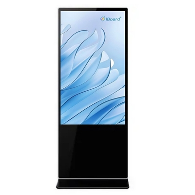 Display de sinalização digital em pé de 43 polegadas, 178 graus, aprovação da FCC, quiosque de publicidade, toque capacitivo com sistema Android ou Windows.