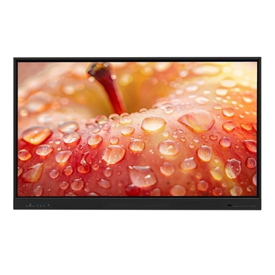 LED Interactive Whiteboard 86 98 110 Inch Android 13 14 LCD Smart Board Resposta 5-8 Ms software de reunião compatível com câmera e microfone e suporte móvel