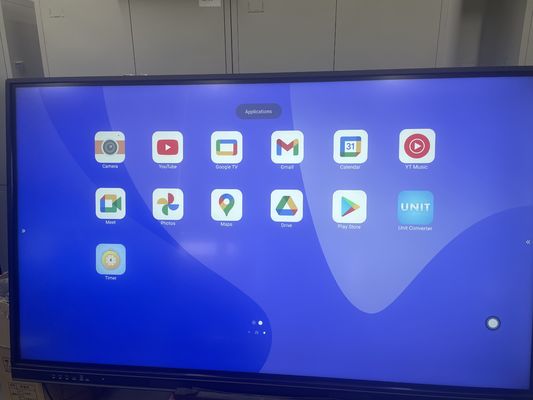 Painel Inteligente Interativo Certificado Google EDLA de 86 polegadas Android 13 com Sistema de Desfrute Integrado Slot OPS Opcional Câmera e Mobile Stand