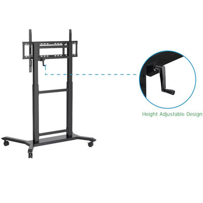 IBoard Altura ajustável 42 "-86" Trolley Multi Mobile TV Cart para painel plano interativo Smart Whiteboard VESA 100 * 100-800 * 600mm